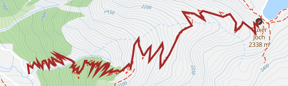 Route map: 5029 Trail Tuxer Joch